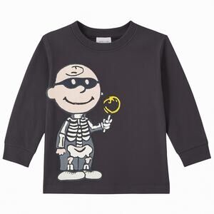 Hanna Andersson Peanuts Charlie Brown Skeleton Halloween Shirt Toddler 90cm 3T